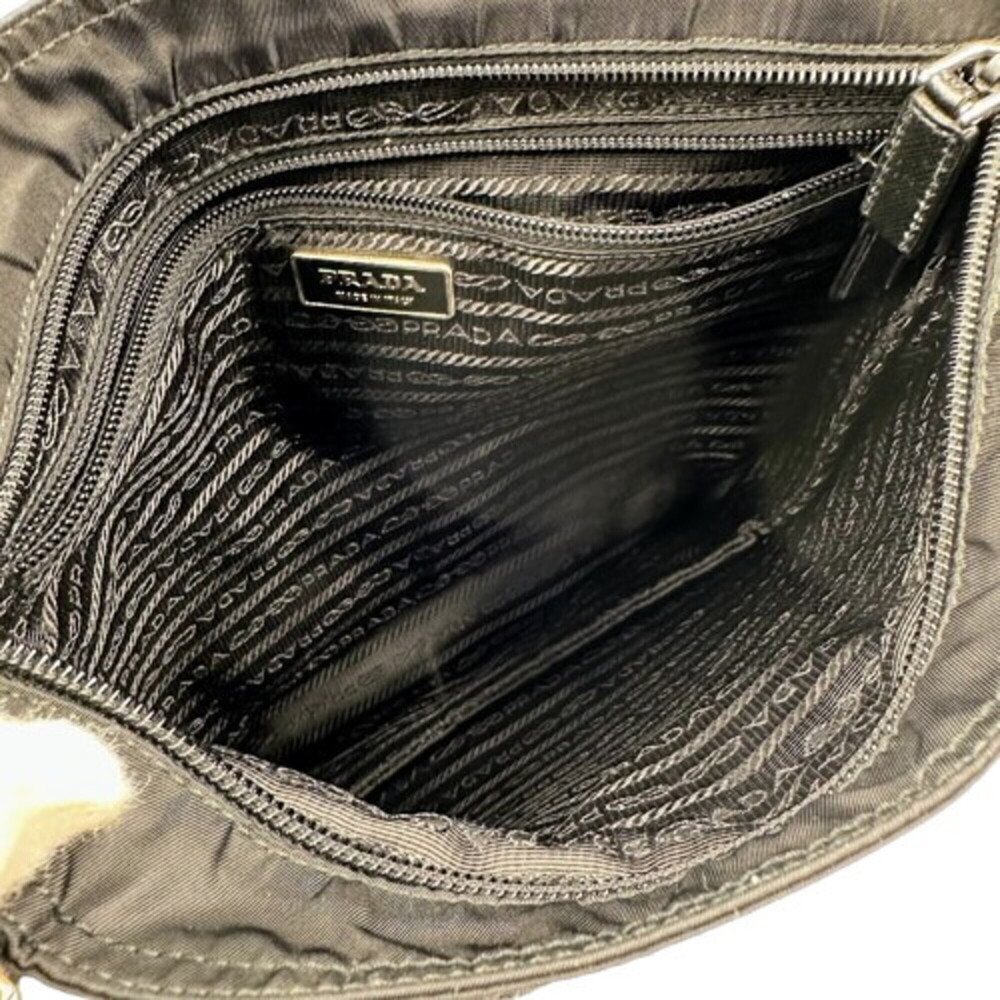 PRADA Black Leather Saffiano Shoulder Bag - Picture 7 of 9